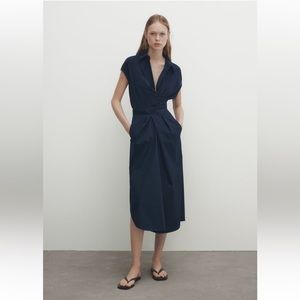 Massimo Dutti - poplin shirt dress - US Small